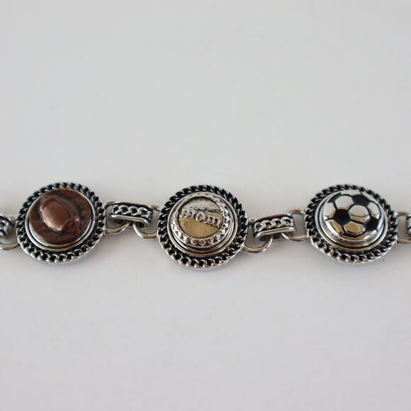 Women's Changeable Link Bracelet Sports Mom/Nana Soccer Football New - Picture 1 of 11